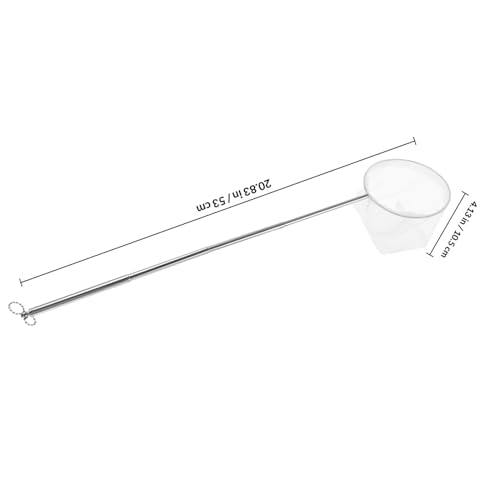 SOLUSTRE Fine Mesh Fish and Shrimp Net with Telescopic Stainless Steel Handle 3D Small Fish Tank Net for Aquarium and Brine Shrimp Catching