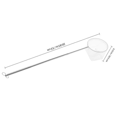 SOLUSTRE Fine Mesh Fish and Shrimp Net with Telescopic Stainless Steel Handle 3D Small Fish Tank Net for Aquarium and Brine Shrimp Catching