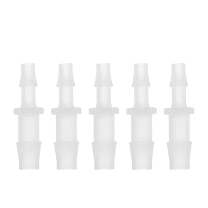 7/32" to 5/16" Hose Barb Fitting Hose Straight Reducing Coupler | 5 Pcs, Plastic, Clear, Fits 7/32" to 5/16" ID Flexible Tube, Barb Reducer Fitting, for Aquarium, Fountain, Drip Irrigation - size: 7/32"-5/16"