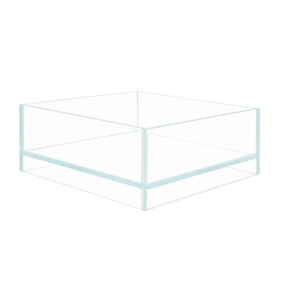 Nano Tall Rimless Aquarium Low Iron Frameless Fish Tank, Extra Clear with Floating Air Style, for Aquariums or Terrariums - size: 0.5 GAL 7.9x7.9x3.1 in