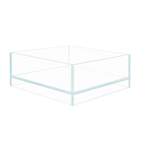 Nano Tall Rimless Aquarium Low Iron Frameless Fish Tank, Extra Clear with Floating Air Style, for Aquariums or Terrariums - size: 0.5 GAL 7.9x7.9x3.1 in