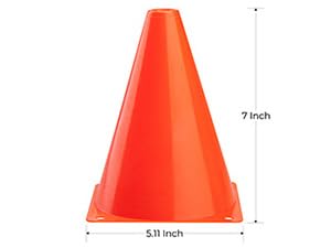 CARTMAN Agility Training Cones, Plastic Soccer Field Markers Indoor Outdoor for Events - style: 7" 12pk