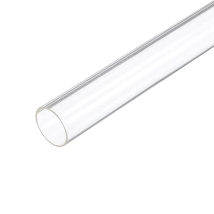 18" Clear Plastic Rigid Pipe 18mm ID x 20mm OD (0.7" ID x 0.8" OD) Acrylic Round Tubing, [for Plumbing, Hydraulics, Aquarium] - size: 0.7" x 0.8"
