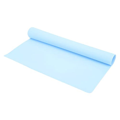 ZJchao Silicone Mats for Crafts, Clay Mat Silicone Baking Washable Flexible Jewelry Casting Sheets Nonskid Desk Saver Pad Countertop Protector for DIY Kitchen, 10.98x9.41x0.04in (Blue) - color: Blue