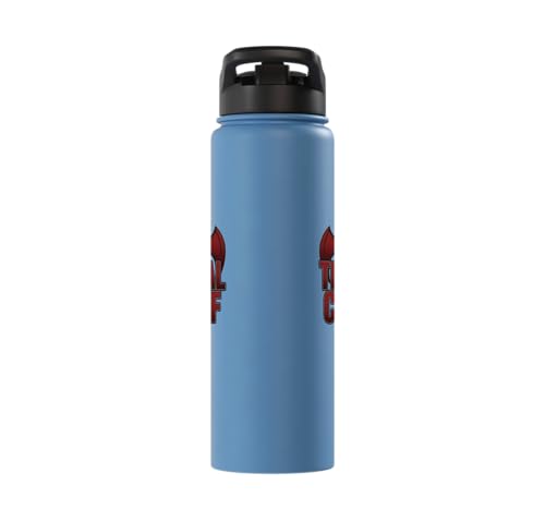 The Tribal Chief Combat Sports Funny Mma Wrestling Stainless Steel Insulated Water Bottle - color: Light Blue