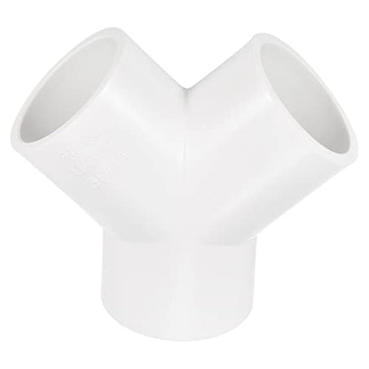 PATIKIL 40mm PVC Pipe Fittings, 1 Pack 3 Way Y Shape Water Tubing Joint Connectors Adapters Union for Garden Irrigation Home Aquarium - size: 40 mm