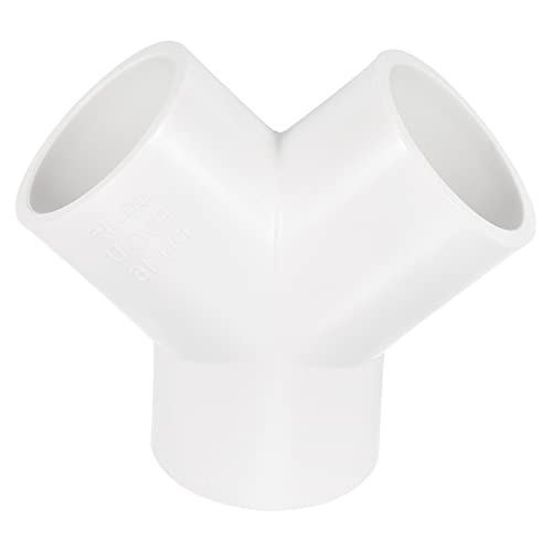 PATIKIL 40mm PVC Pipe Fittings, 1 Pack 3 Way Y Shape Water Tubing Joint Connectors Adapters Union for Garden Irrigation Home Aquarium - size: 40 mm