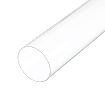 18" Clear Plastic Rigid Pipe 42mm ID x 45mm OD (1.7" ID x 1.75" OD) Acrylic Round Tubing, [for Plumbing, Hydraulics, Aquarium] - size: 1.7" x 1.75"