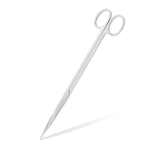 Mandala Crafts Stainless Steel 12" Straight Fish Tanks Aquarium Scissors | Extra Long, Rust Resistant Stainless Steel, Trimming Aquatic Plants, Bowls, Terrariums, Freshwater & Saltwater Aquascape - color: Stainless Steel Straight Scissors, size: 12 Inches