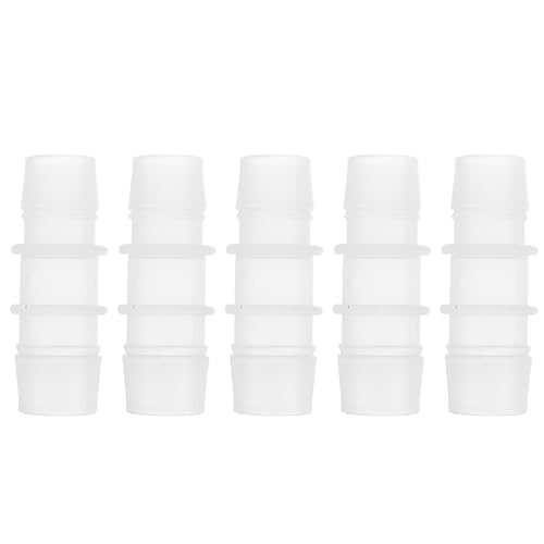9/16" to 5/8" Hose Barb Fitting Hose Straight Reducing Coupler | 5 Pcs, Plastic, Clear, Fits 9/16" to 5/8" ID Flexible Tube, Barb Reducer Fitting, for Aquarium, Fountain, Drip Irrigation - size: 9/16"-5/8"