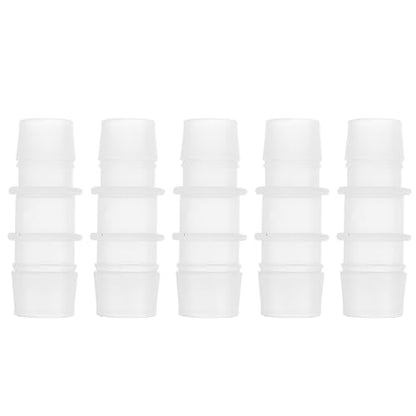 9/16" to 5/8" Hose Barb Fitting Hose Straight Reducing Coupler | 5 Pcs, Plastic, Clear, Fits 9/16" to 5/8" ID Flexible Tube, Barb Reducer Fitting, for Aquarium, Fountain, Drip Irrigation - size: 9/16"-5/8"