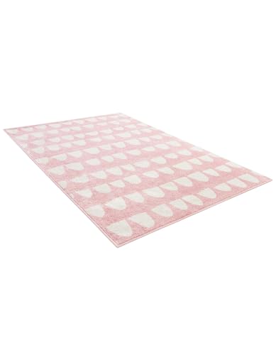 Rugs.com Whimsy Kids Collection Rug – 4x6 Pink Medium-Pile Rug Perfect for Entryways, Kitchens, Breakfast Nooks, Accent Pieces - color: Pink, size: 4' x 6'