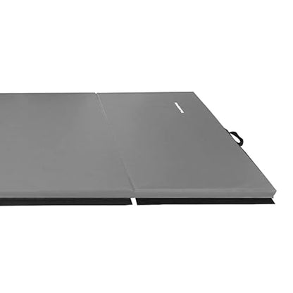 BalanceFrom 6x4 Feet 4-Panel Folding Gymnastics Mat – 2-Inch Thick Pad with Vinyl Surface and Carrying Handles for Tumbling, Yoga, Pilates, Home Workouts, and Martial Arts