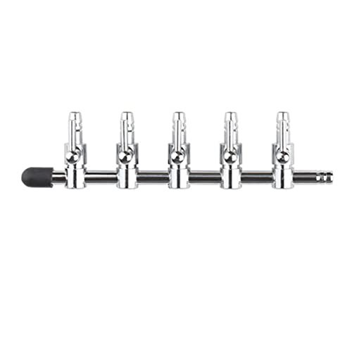 Aquarium Fish Tank Air Flow Control Lever Pump 5 Way Inline Manifold Air Flow Pump Tubing Splitter Lever Control Valve 3-Pack