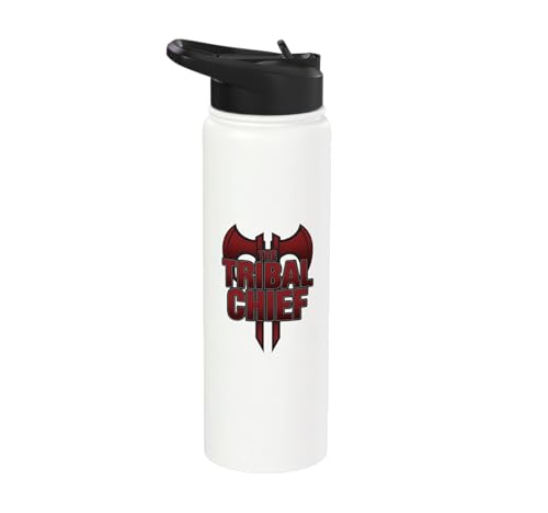 The Tribal Chief Combat Sports Funny Mma Wrestling Stainless Steel Insulated Water Bottle - color: White