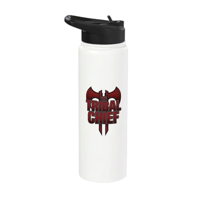 The Tribal Chief Combat Sports Funny Mma Wrestling Stainless Steel Insulated Water Bottle - color: White