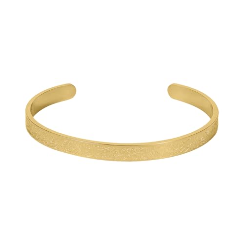 Arabic Islamic Bracelet Cuff bracelets for women Islamic Jewelry Gifts for Women Allah Gold Bangles Bracelets Ayatul Kursi Arabic Cuff Bracelet for Women Men Islam Eid Ramadan New Year Gifts - color: A-SB258-GOLD