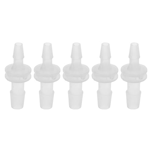 Plastic Hose Barb Fitting 5/32" x 1/4" OD Barb Straight Through Pipe Connector Clear 5 Pcs - size: 5/32"-1/4"