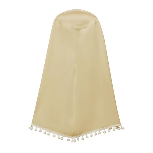 Prayer Set for Muslim Kid Girls Two Pieces Set Skirt Scarf, with a Prayer Rug and Rosary, Suitable East Dubai Clothes - color: Khaki, size: 4-5T