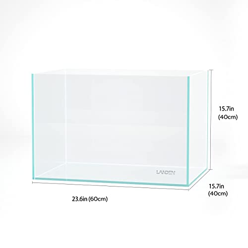 60P 23 Gallon Rimless Low Iron Aquarium Tank, W23.6×D15.7×H15.7 in(60x40x40cm) 8mm Thickness - size: 23Gal W23.6×D15.7×H15.7 in(60x40x40cm)