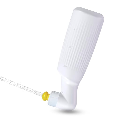 2-Pack Travel Bidet, 400ml/14.1oz Portable Handheld Bottle, White, with Lockable Nozzle and Flip-Top Cap