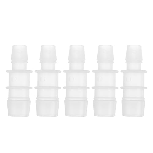 7/16" to 5/8" Hose Barb Fitting Hose Straight Reducing Coupler | 5 Pcs, Plastic, Clear, Fits 7/16" to 5/8" ID Flexible Tube, Barb Reducer Fitting, for Aquarium, Fountain, Drip Irrigation - size: 7/16"-5/8"