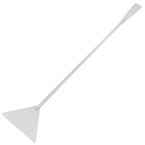 12.6 Inch Aquarium Substrate Shovel, Stainless Steel Sand Leveler | Long Handle for Fish Tank Sand Leveling, Triangular Head Supports Scraping and Planting, Rust-Resistant Silver Finish