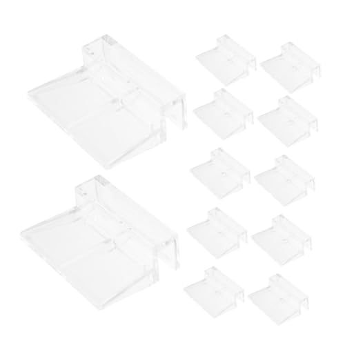 Toddmomy 12Pcs Aquarium Lid Clips Clear Acrylic Fish Tank Support Holders Durable Material Secure Fit for Glass Covers Prevent Slipping and Ensure Fish Safety