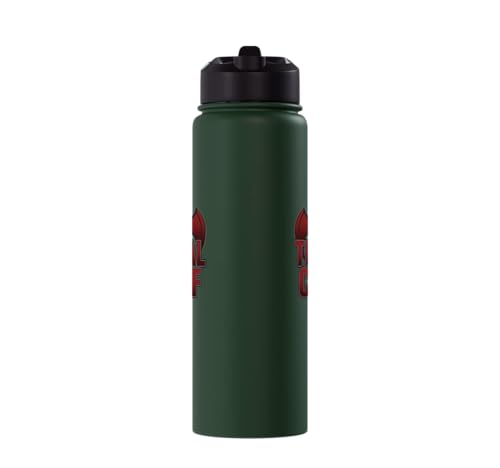 The Tribal Chief Combat Sports Funny Mma Wrestling Stainless Steel Insulated Water Bottle - color: Dark Green