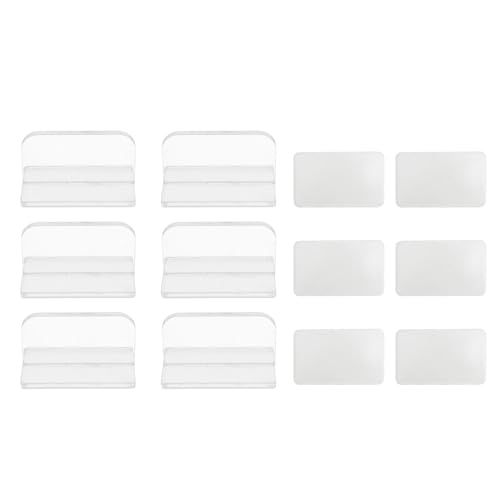 6Pcs Acrylic Aquarium Cover Handle, Secure Grip Fish Lid Pull Handle, Transparent Aquarium Lid Handle for Home Use, Includes 6 Adhesive Pads for Installation