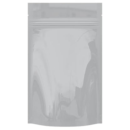 Mylar Style Barrier Bags – Zipper w/Heat Seal – 100 Bags (Gloss White/Gloss White, 1/4 Ounce - 4?x6.5?x1.78?) - color: Gloss White / Gloss White, size: 4x6.5x1.78 Inch (Pack of 100)