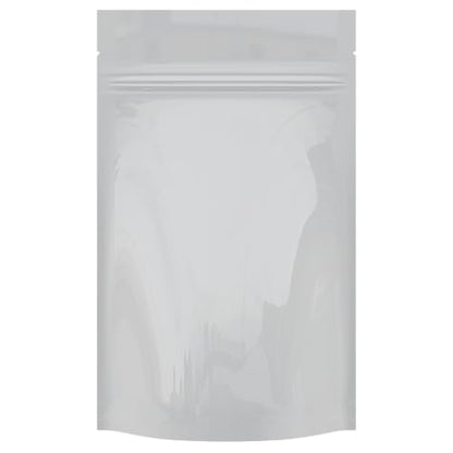 Mylar Style Barrier Bags – Zipper w/Heat Seal – 100 Bags (Gloss White/Gloss White, 1/4 Ounce - 4?x6.5?x1.78?) - color: Gloss White / Gloss White, size: 4x6.5x1.78 Inch (Pack of 100)