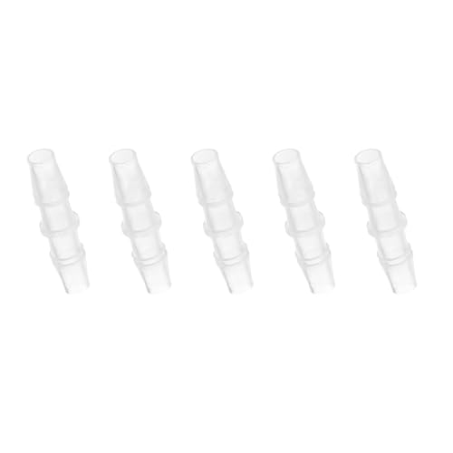 PATIKIL 5/16" x 5/16" Plastic Hose Barb Fitting, 5 Pcs Thru-Bulk Pipe Connectors Barbed Splicer Mender Joint Adapter Union for Aquarium Fuel Gas Liquid Air - size: 5/16" x 5/16"