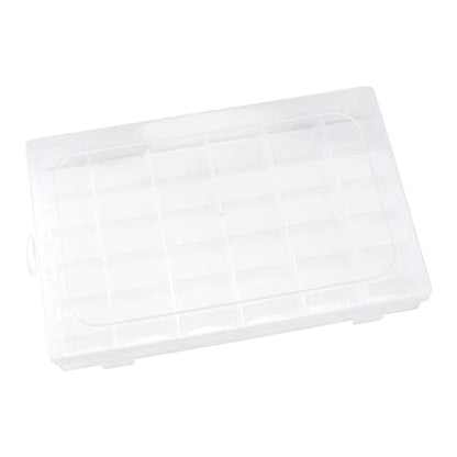 6 Pack 36 Grids Plastic Bead Organizer Box with Dividers and 600 PCS Label Stickers, Clear Small Tackle Box Part for Craft and Bead Storage
