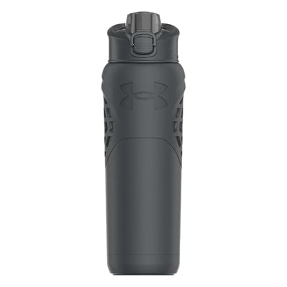 Under Armour 24Oz Stainless Steel Water Bottle, Insulated, Carabiner Easy Carry Hook, Leak Proof, Kids & Adults, All Sports, Gym - color: Slate Gray