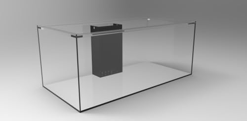 100 Gallon-B Starfire Aquariums with Center Overflow 48x24x20 H 12mm Starfire/Low Iron Glass - size: 100-B Gal 48x24x20"