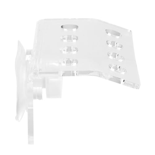 Transparent Acrylic Corals Frag Rack 8 Holes with Suction Cup Fish Container Corals Support Bracket Aquarium Corals Holder for Saltwater Tank