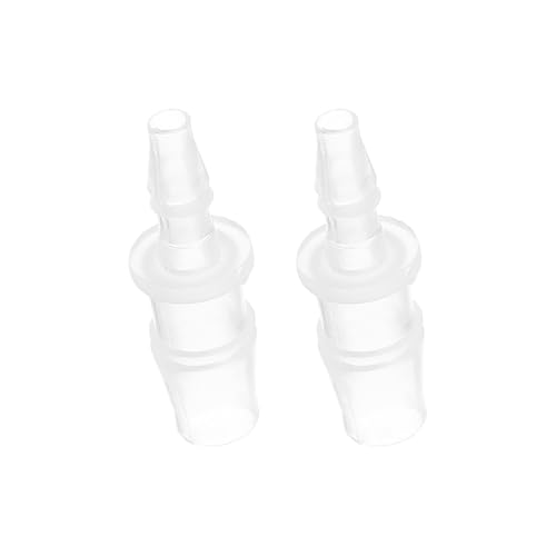 PATIKIL 3/8" x 3/16" Plastic Hose Barb Fitting, 2 Pcs Thru-Bulk Pipe Connectors Barbed Splicer Mender Joint Adapter Union for Aquarium Fuel Gas Liquid Air - size: 3/8" x 3/16"