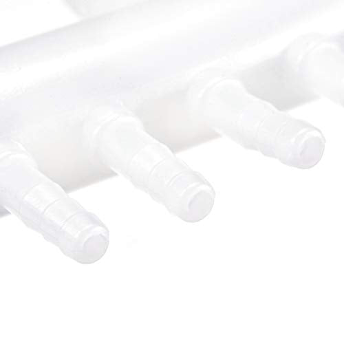 uxcell 8mm to 4mm 6 Way Aquarium Air Line Tubing Splitter Connector Fish Tank Plastic Air Flow Divider Oxygen Splitter Lever Valve