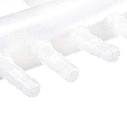 uxcell 8mm to 4mm 6 Way Aquarium Air Line Tubing Splitter Connector Fish Tank Plastic Air Flow Divider Oxygen Splitter Lever Valve