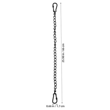 GALPADA Strong Steel Hanging Chains Snap Hooks for Hammocks Height Black Coated Link Set for Swing Chairs and Punching Bags Easy Installation for Outdoor and Indoor Use