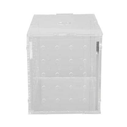 Fish Breeder Box, Aquarium Fish Breeding Box, High Transparency Acrylic Hatchery Incubator with Suction Cups for Baby Fish Shrimp Clownfish Isolation and Rearing (9 * 6 * 7CM) - size: 9*6*7CM