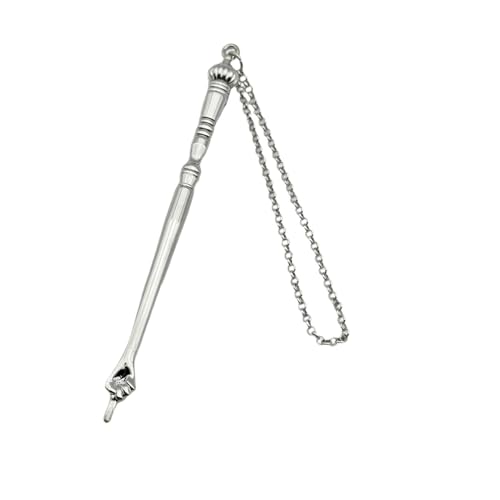Yad Torah Pointer, Bible Pointer, Home Decor Zinc Alloy Bible Reading Tool, Hand Pointer and Connected Chain for Adults Jewish Bar Mitzvah Fireplace, Silver Onion Top - color: Silver Onion Top