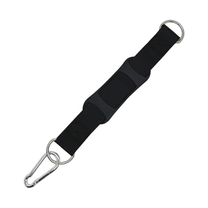 Tree Swing Hanging Strap – Hammock Mounting Belt, Strong Boxing Bag Hook | Noise Free Anti Slide Padding with Secure Build for Outdoor Indoor Fitness Use - color: Black