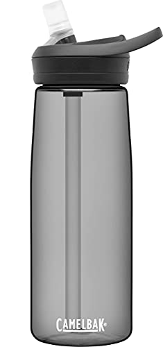 CamelBak Eddy+ Water Bottle with Bite Valve Straw, Leak‑Resistant Easy‑Sip Design for Everyday Hydration, 25oz, Charcoal 2.0 - color: Charcoal 2.0, size: 25 Ounces