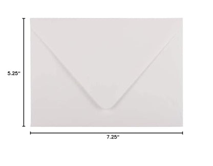 JAM PAPER A7 Invitation Envelopes with Euro Flap - 5 1/4 x 7 1/4 - White - 50/Pack - color: White Euro Flap, size: A7