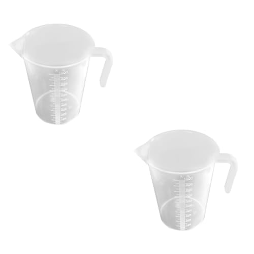 Garneck 2pcs Fish Tank Measuring Cup Thickened Aquarium Water Changing Tool Scale for Feeding and Cleaning Aquariums