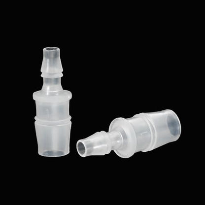PATIKIL 1/2" x 1/4" Plastic Hose Barb Fitting, 2 Pcs Thru-Bulk Pipe Connectors Barbed Splicer Mender Joint Adapter Union for Aquarium Fuel Gas Liquid Air - size: 1/2" x 1/4"