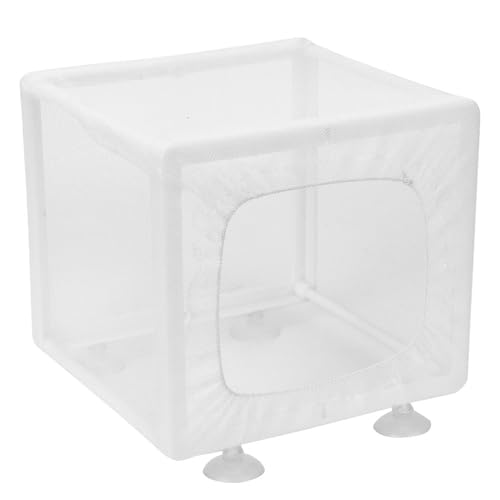 Aquarium Breeder Box with Suction Cups Partition Design Detachable Isolation Hatchery for Fish Fry Tank Breeding Plastic Mesh (S) - size: S