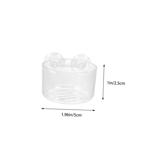 4pcs Acrylic Fish Feeding Cup Set Shrimp Feeder Suction Base for Aquatic Feeding in Aquariums and Fish Tanks